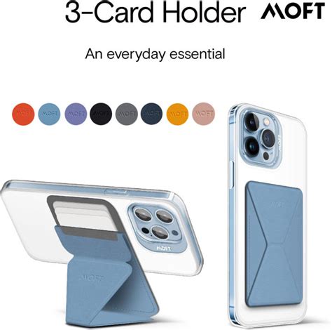 Moft Magnetic Thin Design Card Holder Snap On Magsafe Compatible Stand And Wallet For Iphone 14 13