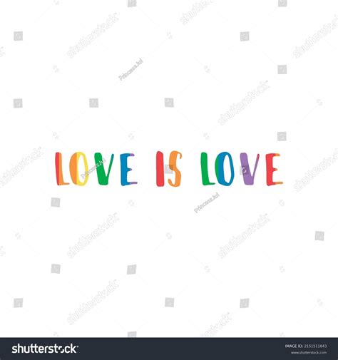 Love Love Rainbow Text Lgbt Pride Stock Vector Royalty Free