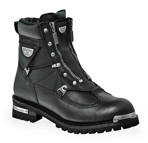 Milwaukee Throttle Womens Motorcycle Boots Black Leather – The Western ...