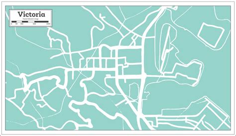 Victoria Seychelles City Map in Retro Style. Outline Map. 17292685 ...