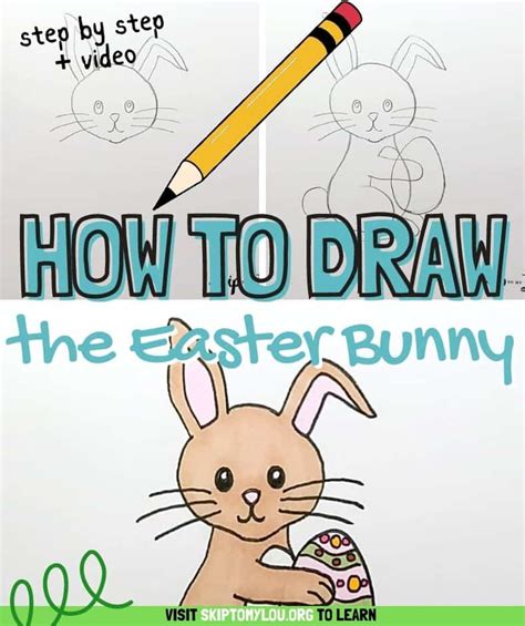 How To Draw The Easter Bunny An Easy Guide Skip To My Lou