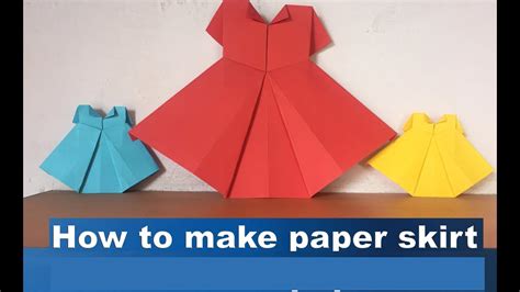 How To Make Paper Skirt Origami Skirt Youtube