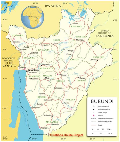 Burundi Mapas Geográficos do Burundi Enciclopédia Global