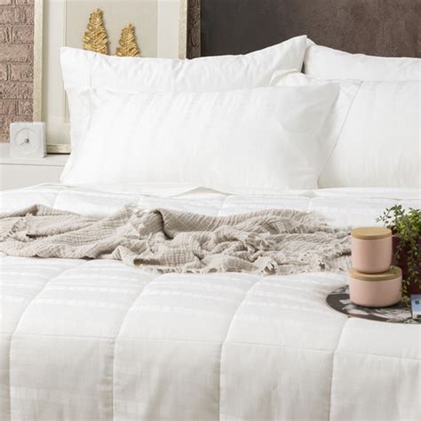 Ddecorhome White Damask 500tc Jacquard Cotton Comforter Set Temple