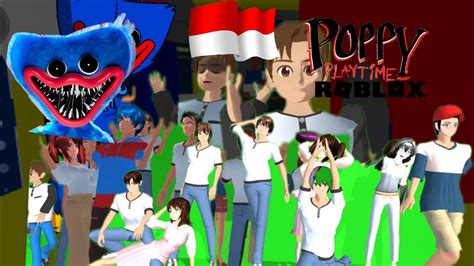 Dikejar Huggy Wuggy Di Roblox Help Poppy Playtime Roblox Indonesia