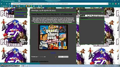 Como Baixar Gta Vice City Brasileiro Completo No Pc Video Aula