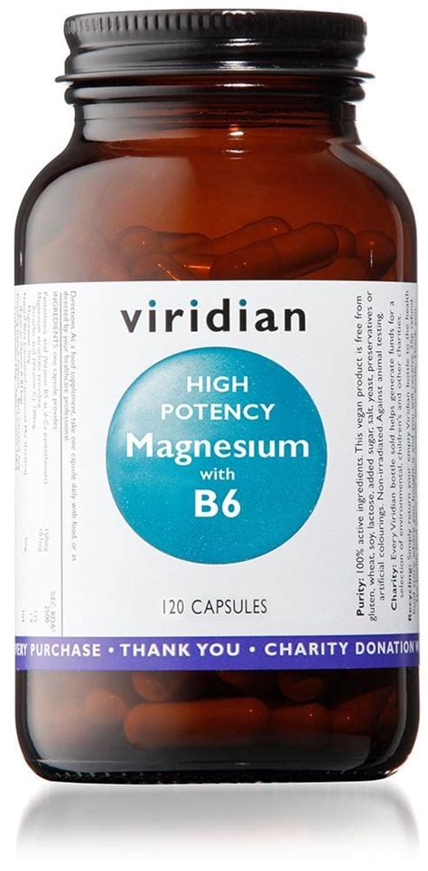 Viridian High Potency Magnesium With B6 120capsules Revital