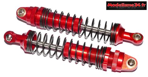 Amortisseurs Tout Alu Rouge 90mm Pour 1 10 2 M805A