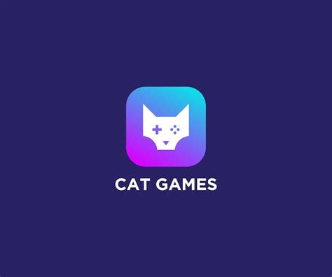 Premium Vector Game Cat Icon Logo