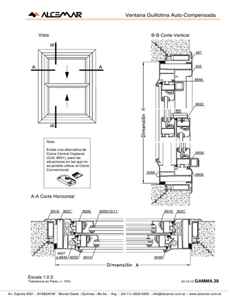 Ventana Guillotina Auto Compensada