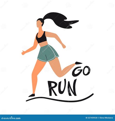 Go run card or banner stock vector. Illustration of isolated - 227459530