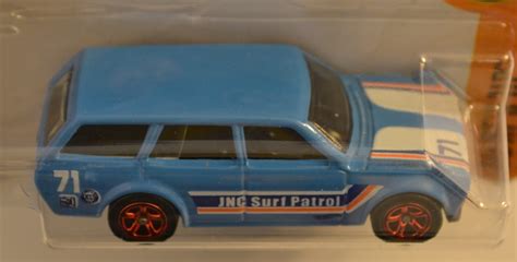 71 Datsun Bluebird 510 Wagon Blue 277 Custom Made Hot Wheels With Real Rider Rubber Wheels HW