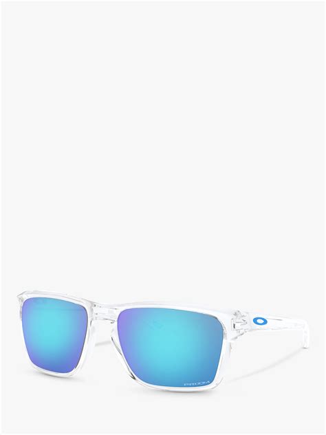 Oakley Oo9448 Mens Sylas Prizm Rectangular Sunglasses Clearmirror Blue At John Lewis And Partners