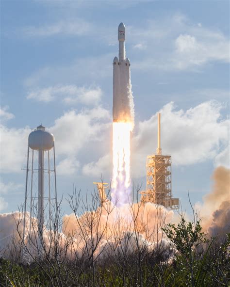 Photos document the Falcon Heavy rocket launch from high up, and up close