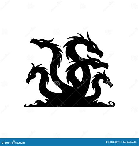 Vector Graphic Of Monster Hydra Silhouette Vector Graphic Element Stock