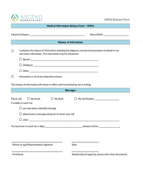 Free 11 Sample Hipaa Forms In Pdf Ms Word