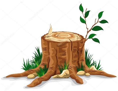 Tree Stump Stock Vector Image By Pazhyna 16787267