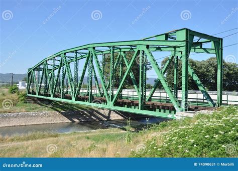 Railroad Bridge Over The River Stock Image Image Of Pirot Steel