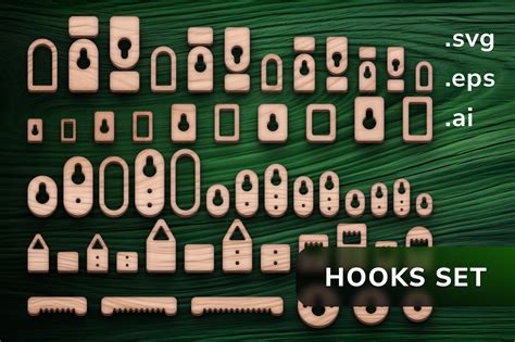 Hooks Set Svg Dxf Laser Cut File Graphic By Marigoldstore · Creative