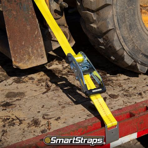 Smartstraps 2 In X 27 Ft Ratchet Tie Down With Flat Hook 10000 Lb Break