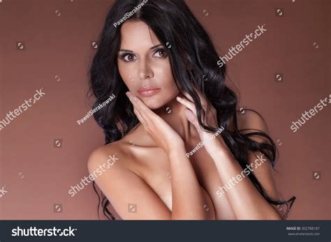 Portrait Sexy Naked Woman Big Brown Stock Photo Edit Now