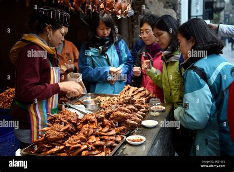 Beijing China Snack Street In Wangfujing The Wangfujing Night