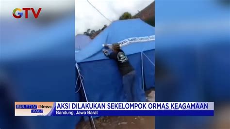 Anggota Ormas Keagamaan Cabut Label Gereja Di Tenda Pengungsian Cianjur