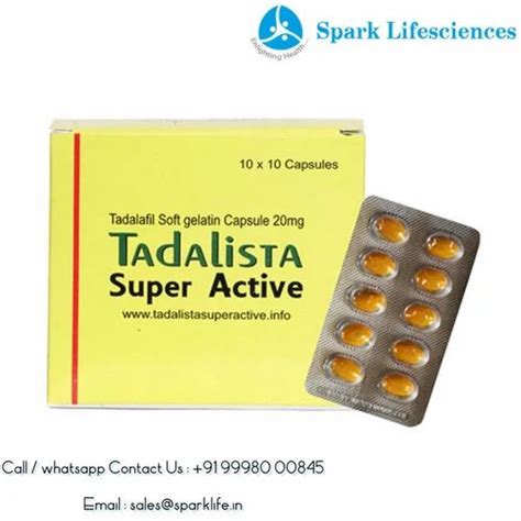 Tadalista Super Active Capsule 20 Mg At Rs 250 Stripe In Vadodara ID