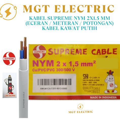 Jual Kabel Supreme Nym X Mm Eceran Meteran Potongan Shopee