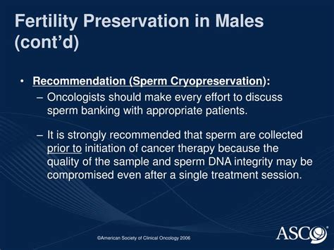 Ppt Fertility Preservation In People Treated For Cancer Clinical