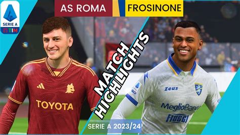 FC 24 AS Roma Vs Frosinone Serie A 2023 24 YouTube