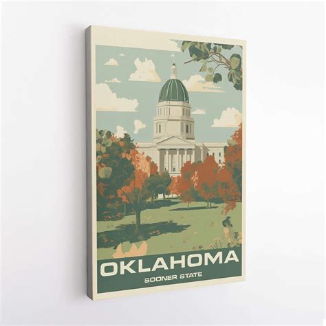 Oklahoma Sooner State Capitol Building Poster | United World Memories