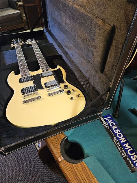 Firefly Double Neck Electric With Hard Case Cream Reverb