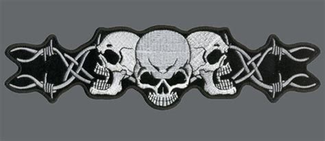 Barbed Wire Skulls Patch 5 Inch PATCH EBay