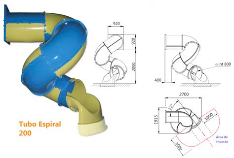 Tobog N De Tubo En Espiral Para Parques Infantiles