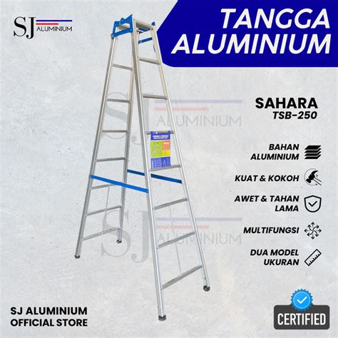 Jual Tangga Lipat Aluminium Ladder Multifungsi Jumbo Sahara Biru