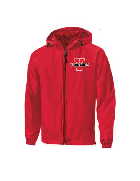 Tornados Coaches Hooded Poly Jacket Red