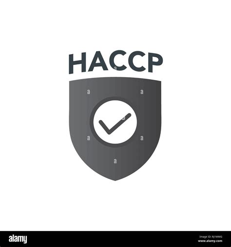 Haccp Hazard Analysis Critical Control Points Symbol Mit Auszeichnung Oder Häkchen Stock