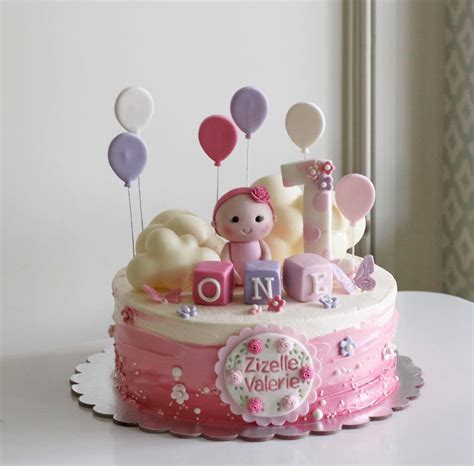 Baby Girl Cream Cake | Cake for Kids' Birthday Party | Pandoracake.ae Dubai