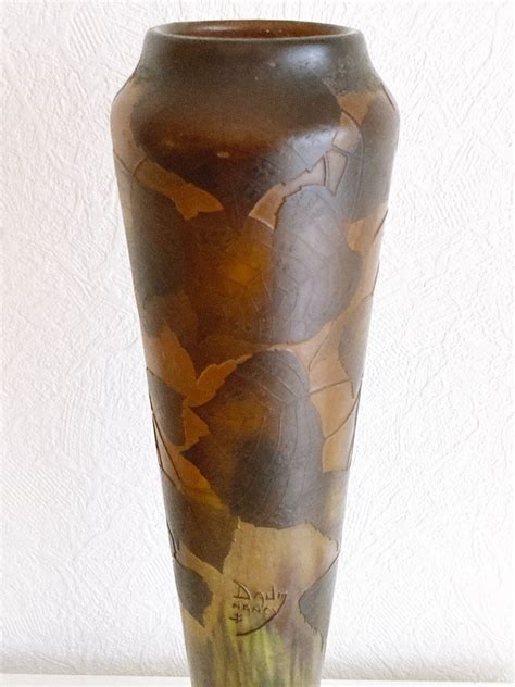 Daum Frères Vase Große Baluster Vase Daum Nancy Herbstlaub Glass Catawiki