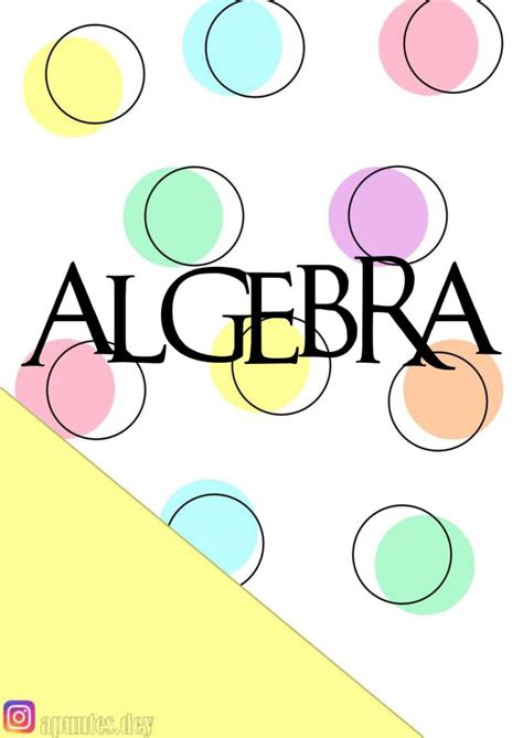 📝ideas De Portadas School Book Covers Algebra Planner