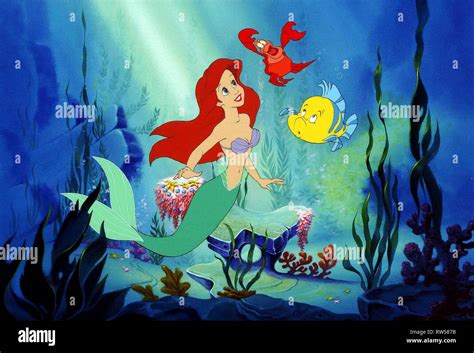 Disney The Little Mermaid Ariel Flounder Sebastian Edible Cake Topper Image ABPID08292 ...