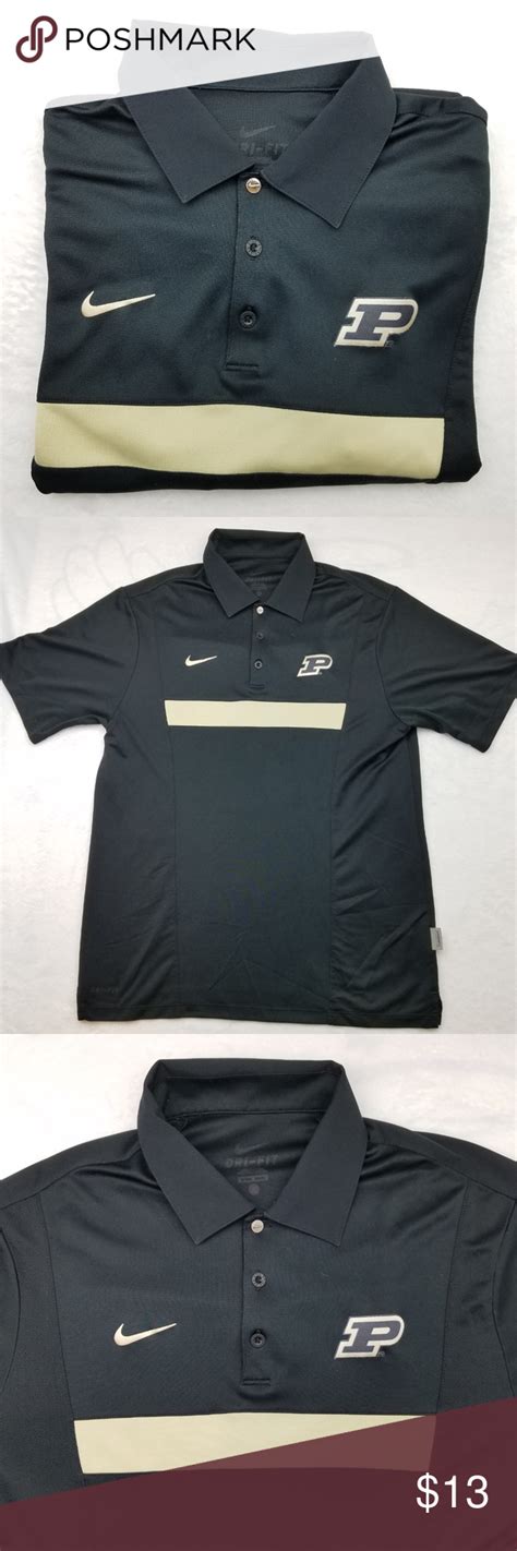 Nike Purdue Boilermakers Dri Fit Golf Polo Shirt M Nike Nike Shirts Black Polo Shirt