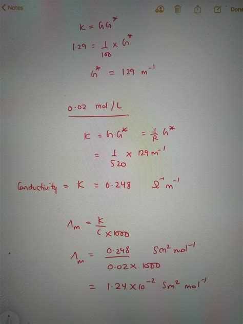 Calculate The Cell Constant And Specific Conductance Of, 47% OFF