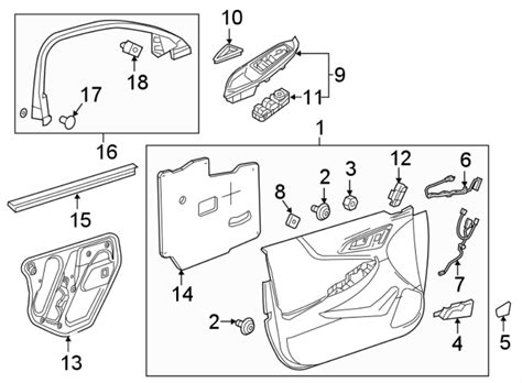 Chevrolet Malibu Door Interior Trim Panel Leather W O