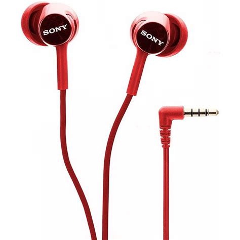 Sony MDR EX155AP Wired In Ear Headphone With Mic Red Computech Store