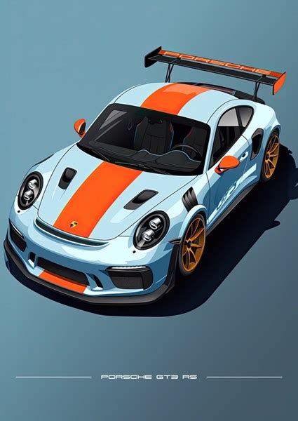 Porsche 911 GT3 RS Gulf Posters Prints By Remigius Wloczkowski Printler