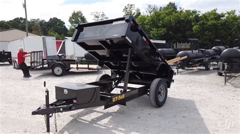 Sle Equipment 5x8 Hydraulic Dump Trailer With 18 Sides Youtube