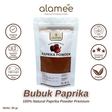 Jual Paprika Bubuk Powder Ground Rempah Rimpang Murni Asli Tanpa