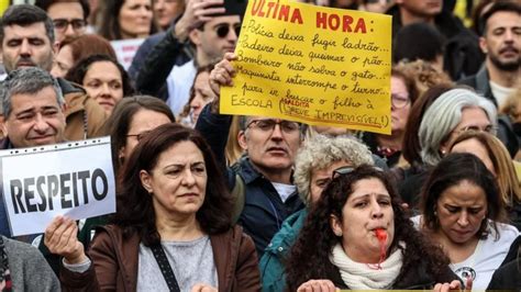 Greve Dos Professores Na Guarda De Ades O